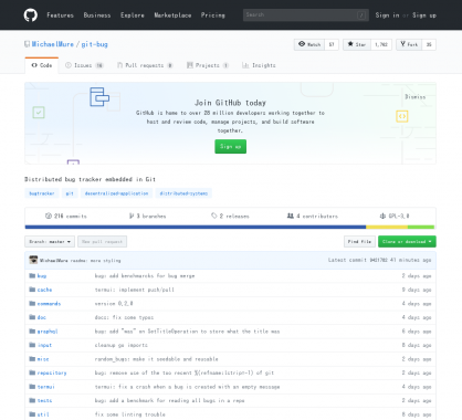 git-bug: Un bugtracker open source intégré à GIT avec console et UI Web
