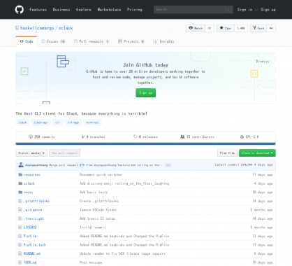 Sclack: Un client Slack pour votre console