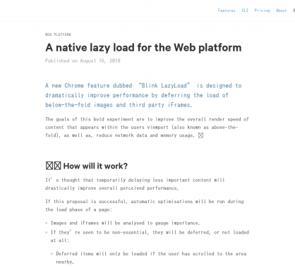 Blink LazyLoad: La nouvelle fonctionnalité Chrome pour du Lazy load natif