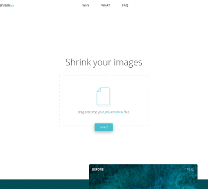 ShrinkMe: Un service pour compresser vos images en ligne sans perte de qualité