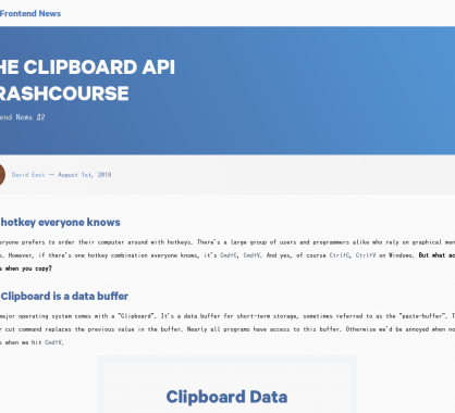 Un article complet sur l'API ClipBoard pour copier-coller efficacement sur vos webapps