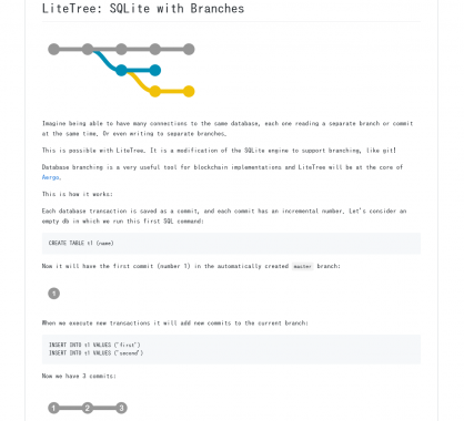 LiteTree: SQLite avec des branches à la GIT