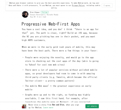 Progressive Web-First App