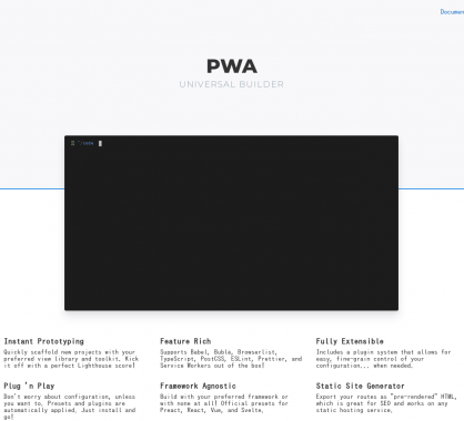 PWA Universal Builder: Générez votre PWA avec les libs JS et features souhaitées en console