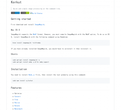 Korkut: Un outil pour console permettant de traiter facilement vos images avec ImageMagick