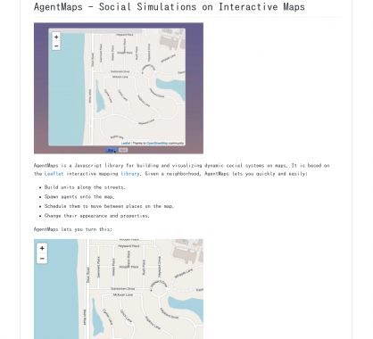 AgentMaps: Créez des simulations d'habitants sur des cartes Leaflet