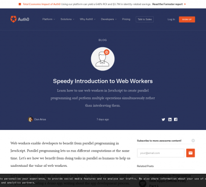 Une belle introduction pour comprendre et utiliser des Web Workers sur vos pages web