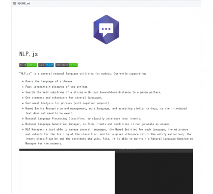 NLP.js - Des outils de Natural Language Processing pour NodeJs créé par Axa