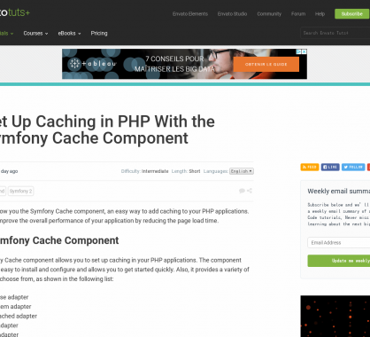 Mettre en place du cache sur vos pages PHP avec le Symfony Cache Component