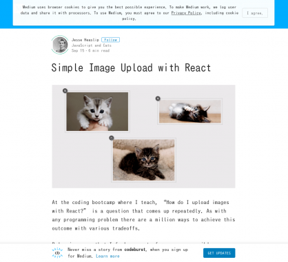 Un système d'upload simple pour React.js