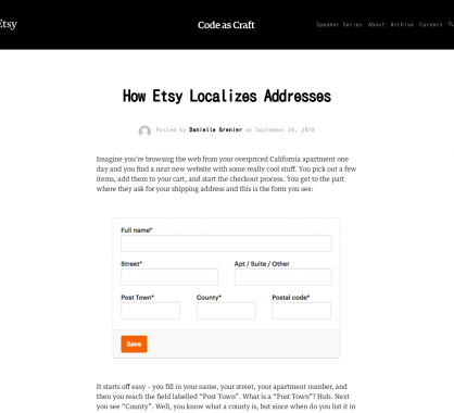 Comment Etsy optimise l'UX de ses formulaires d'adresse pour gérer les différents pays