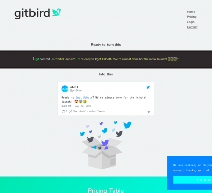 Gitbird: Tweetez automatiquement les messages de commits de votre projet