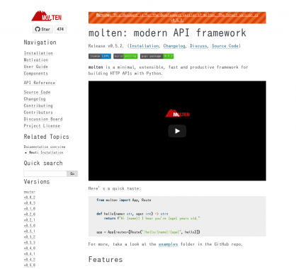 Molten: Un framework Python pour créer rapidement vos API HTTP