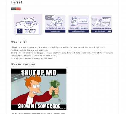 Ferret : langage de web scraping simplifié pour crawler des pages web sans superflu technique