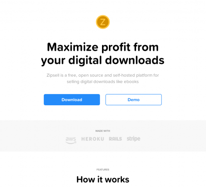 Zipsell: Une plateforme opensource pour vendre vos ressources numériques en ligne (ebooks...)