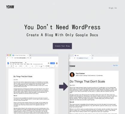 You don't need WordPress : créez un blog simple avec Google Docs