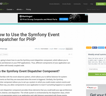 Comment utiliser le composant Symfony Event Dispatching dans un projet PHP