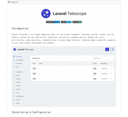 Telescope: L'assistant de debug / profiling du framework Laravel