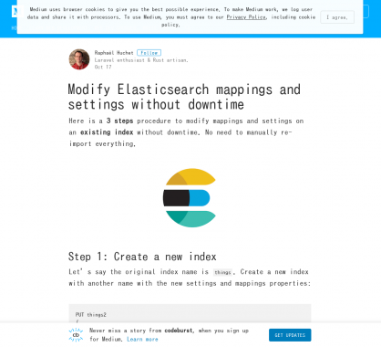 Modifier les paramètres d'un index ElasticSearch en production sans downtime