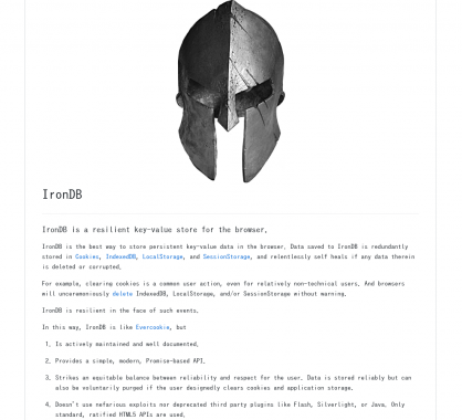 IronDB: Une solution de stockage clé-valeur redondante pour navigateurs