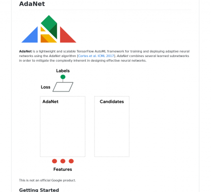 Adanet: Un framework TensorFlow AutoML léger et scalable pour réseaux neuronaux utilisant l'algo AdaNet