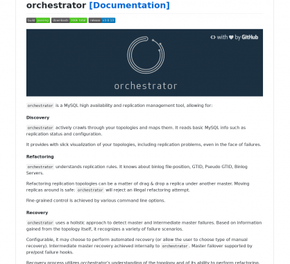 Orchestrator : Un outil de gestion de réplication et charge serveur MySQL réalisé par la team Github