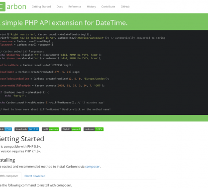 Carbon: Une extension API simple pour manipuler des DateTime en PHP