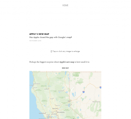Un article complet sur la nouvelle map Apple