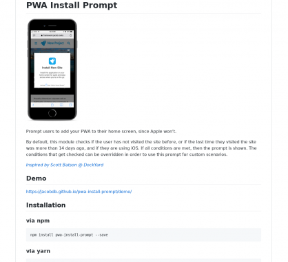 PWA install prompt : Un script JS pour demander à vos visiteurs d'ajouter votre PWA à leur smartphone