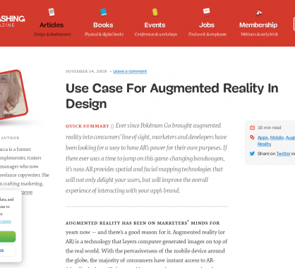 Différents use case sur l'utilisation de réalité augmentée dans le design 