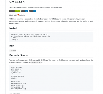 CMSScan : une plateforme permettant de scanner la sécurité de vos CMS type WordPress, Drupal ...