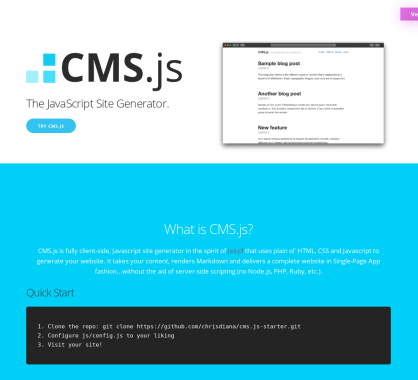 CMS.js : un générateur de sites statiques en Javascript basés sur du Markdown