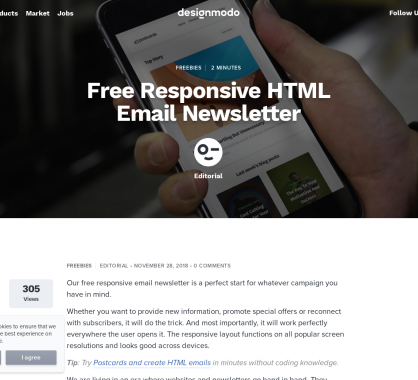 Un template de newsletter HTML responsive gratuit