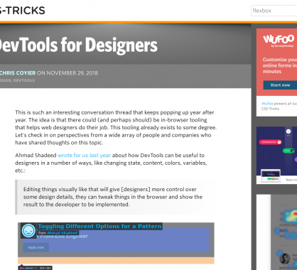 Chrome DevTools pour les webdesigners