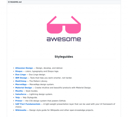 Awesome Styleguides : une collection des styleguides de services connus