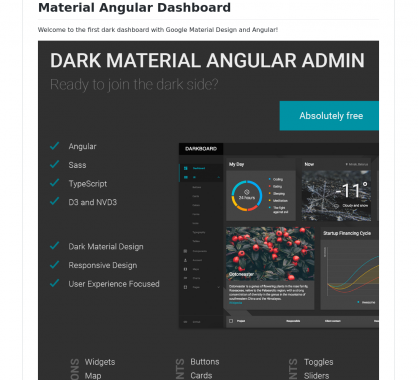 Material Angular Dashboard : un template admin open source sous AngularJs