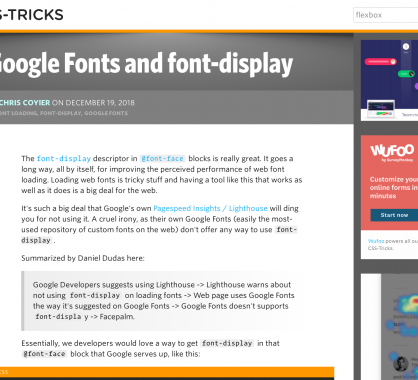 Google Font et font-display