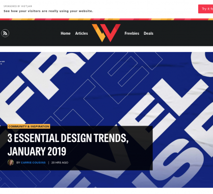 3 tendances webdesign pour janvier 2019