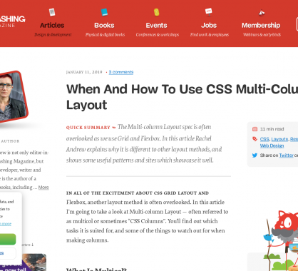 Quand et comment utiliser les Multi-Column Layout en CSS ?