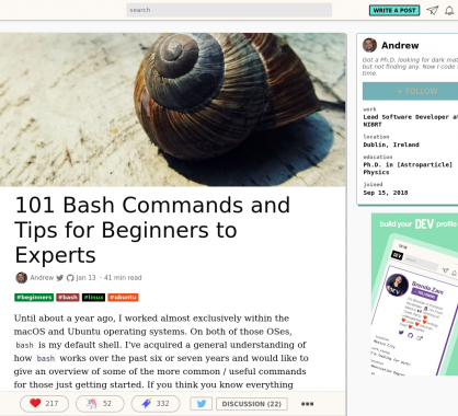 Les commandes bash, de débutant à expert