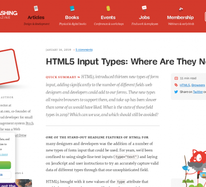 Un état des lieux sur les inputs types HTML aujourd'hui