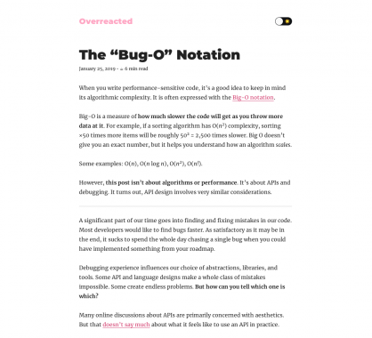 The Bug-O Notation : un indice de rapidité et complexité de votre code