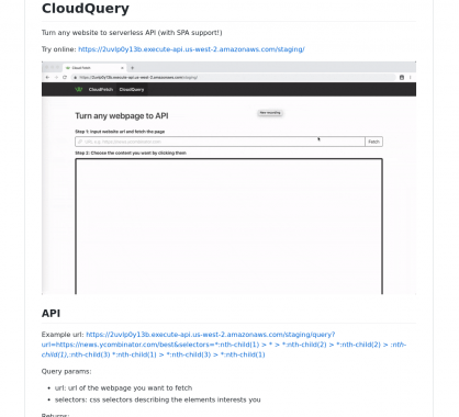 CloudQuery: Transformez n'importe quel site web en API servless