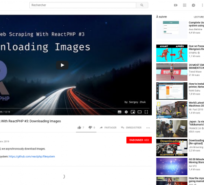 Un tutoriel vidéo pour télécharger des images en asynchrone avec ReactPHP