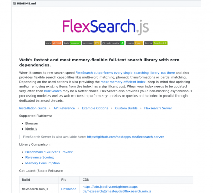 FlexSearch.js - Une lib JS pour faire de la recherche Full text performante