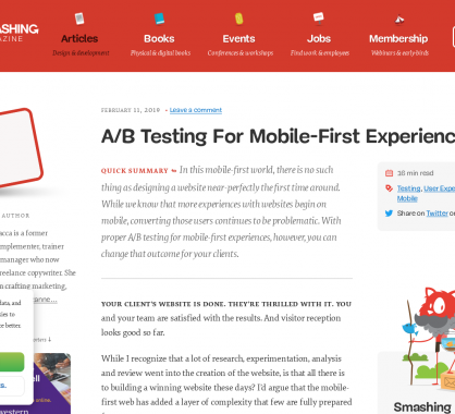 Guide A/B Testing pour des expériences Mobiles-First