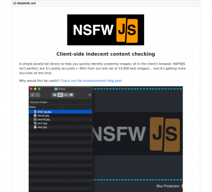 NSFWJS : détectez et floutez automatiquement les images inappropriées