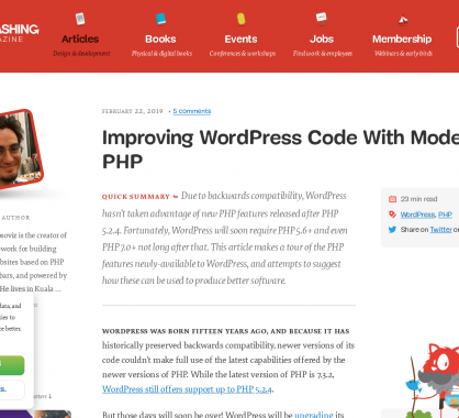 Améliorer WordPress avec du code PHP moderne