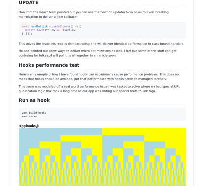 Les Hooks React.js moins performants que l'utilisation de classes ?