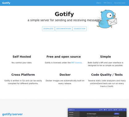 Gotify : un serveur opensource pour recevoir et envoyer des messages en temps réel via websockets et REST